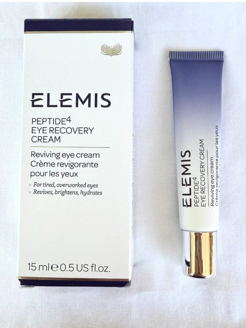 Elemis Peptide4 Eye Cream Full Size 15ml Brightening Hydrating Under Eye